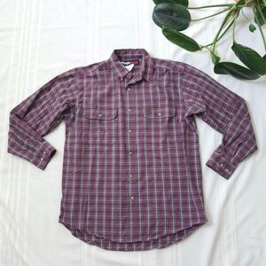 Wrangler Riggs Workwear burgundy red flannel shirt